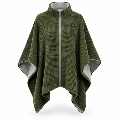 BuddyWarm Heated Shawl Blanket in Olive Green