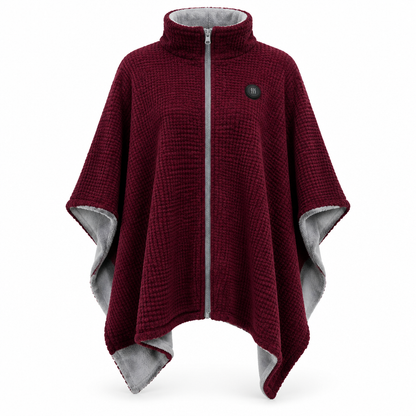 BuddyWarm Heated Shawl Blanket in Burgundy