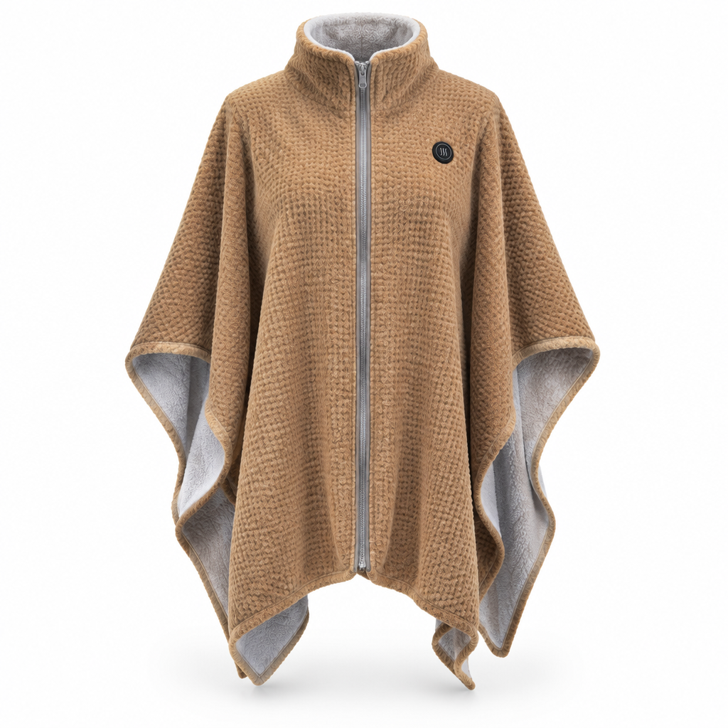 BuddyWarm Heated Shawl Blanket in Beige