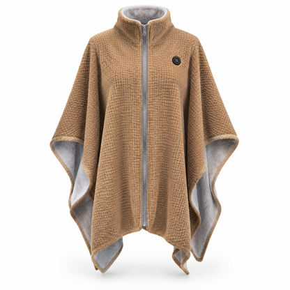 BuddyWarm Heated Shawl Blanket in Beige